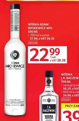 Selgros Wódka ADAM MICKIEWICZ 40% oferta