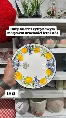 Pepco Duży talerz z cytrynowym motywem oferta