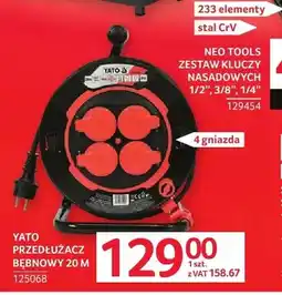 Selgros Przedłużacz bębnowy YATO 20m 4 gniazda oferta