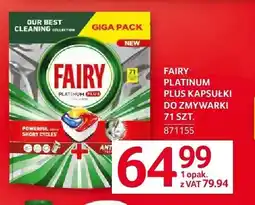 Selgros Kapsułki do zmywarki Fairy Platinum Plus oferta