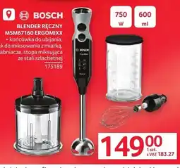 Selgros Blender ręczny Bosch MSM67160 ERGOMIXX 750W oferta