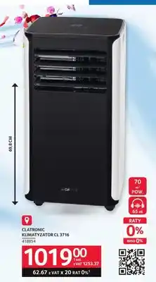 Selgros Klimatyzator CLATRONIC CL 3716 70m2 65dB oferta