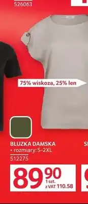 Selgros Bluzka damska 75% wiskoza 25% len oferta