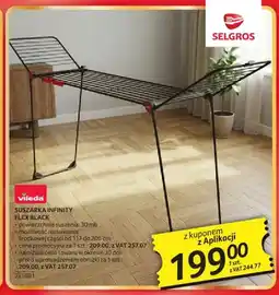 Selgros Suszarka Vileda Infinity Flex Black oferta
