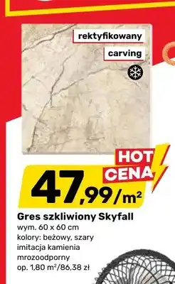 Bricomarche Gres szkliwiony Skyfall 60x60cm oferta