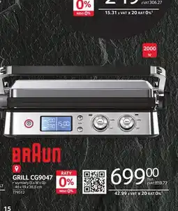 Selgros Grill BRAUN CG9047 2000W 46x19x36,5cm oferta
