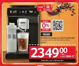 Selgros Ekspres DeLonghi ECAM450.65.G ELETTA EXPLORE 1450W oferta