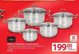 Selgros Komplet garnków 10 części Rocca oferta