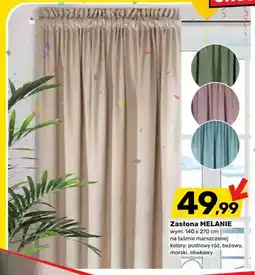 Bricomarche Zasłona MELANIE na taśmie marszczonej 140x270cm oferta