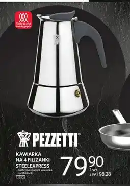 Selgros Kawiarka na 4 filiżanki PEZZETTI Steelexpress oferta