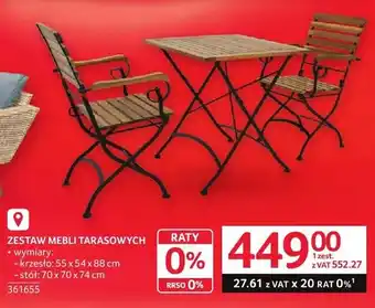 Selgros Zestaw mebli tarasowych oferta