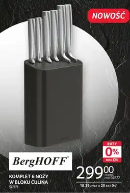 Selgros Komplet 6 noży w bloku Culina BergHOFF oferta