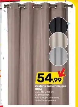 Bricomarche Zasłona zaciemniająca DIMA na przelotkach 140x250cm oferta