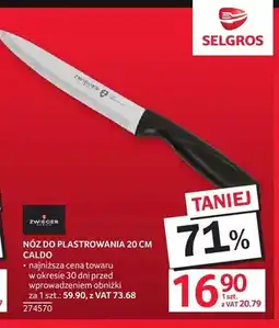 Selgros Nóż do plastrowania 20cm Caldo Zwieger oferta