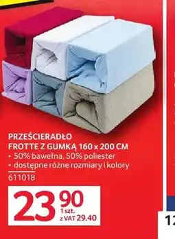 Selgros Prześcieradło frotte z gumką 160x200cm oferta