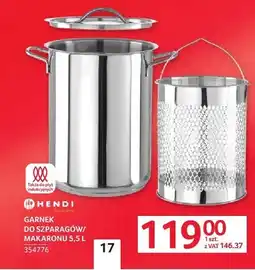 Selgros Garnek do szparagów/makaronu oferta