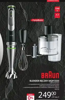 Selgros Blender ręczny BRAUN MQ9135XI 1200W 3 prędkości oferta