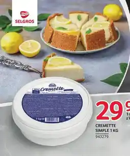 Selgros Cremette Simple oferta