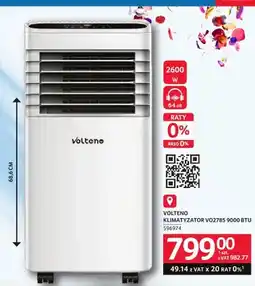 Selgros Klimatyzator VOLTENO VO2785 9000 BTU 2600W 64dB oferta