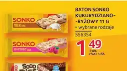 Selgros Baton kukurydziano-ryżowy SONKO Milk Bar oferta