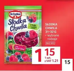 Selgros Kisiel Słodka Chwila smak owoce leśne Dr.Oetker oferta