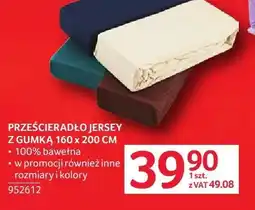 Selgros Prześcieradło jersey z gumką 160x200cm oferta