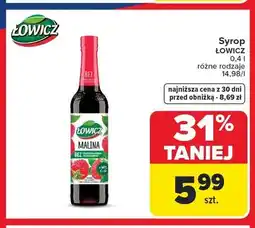 Carrefour Syrop Łowicz Malina oferta