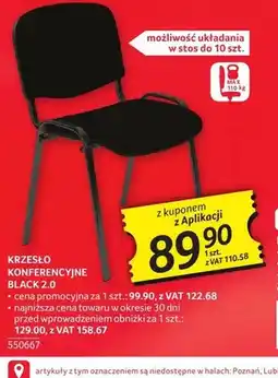 Selgros Krzesło konferencyjne Black 2.0 oferta