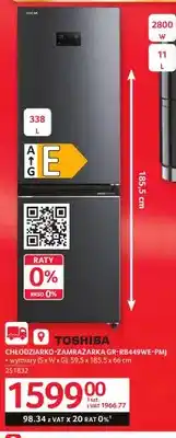 Selgros Chłodziarko-zamrażarka TOSHIBA GR-RB449WE-PMJ oferta