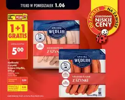 Biedronka Kiełbaski z szynki Kraina Wędlin oferta