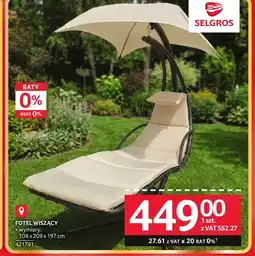 Selgros Fotel wiszący Selgros oferta