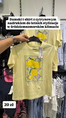 Pepco T-shirt damski z cytrynowym nadrukiem Pepco oferta