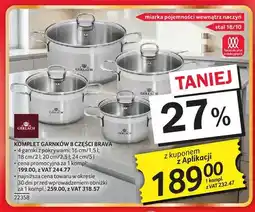Selgros Komplet garnków 8 części Brava oferta