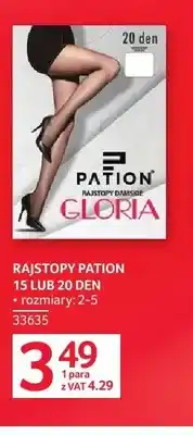 Selgros Rajstopy Pation Gloria 15 den oferta