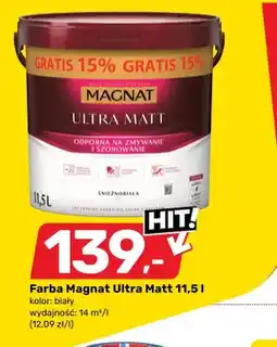 Bricomarche Farba Magnat Ultra Matt 11,5l kolor: biały oferta