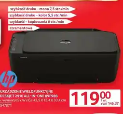 Selgros Urządzenie wielofunkcyjne HP Deskjet 2910 All-in-One 89F98B oferta
