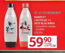 Selgros Komplet 2 butelek 1l Deep Blue Birds Sodastream oferta