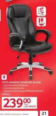 Selgros Fotel biurowy Komfort Black oferta