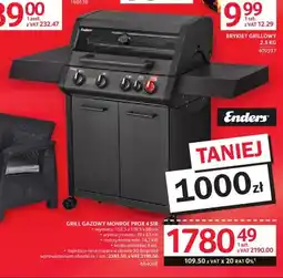 Selgros Grill gazowy Monroe ProX 4 SIR Enders oferta