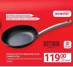 Selgros Patelnia ze stali węglowej 20cm Carbon Steel SKOTTSBERG oferta