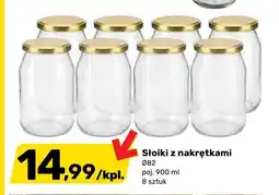Bricomarche Słoiki z nakrętkami Ø82 poj. 900ml 8-pak oferta