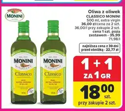 Carrefour Oliwa z oliwek Classico Monini extra virgin oferta