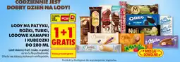 Biedronka Lody na patyku, rożki, tubki, lodowe kanapki i kubeczki oferta