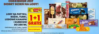 Lody na patyku, rożki, tubki, lodowe kanapki i kubeczki