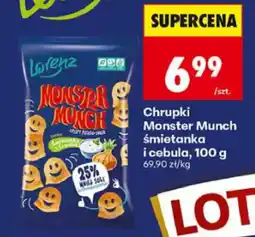 Biedronka Chrupki Monster Munch śmietanka i cebula oferta