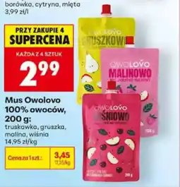 Biedronka Mus owolovo 100% owoców oferta