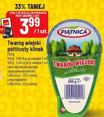 Polomarket Twaróg wiejski półtłusty klinek Piątnica oferta