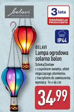 ALDI BELAVI Lampa ogrodowa solarna balon oferta