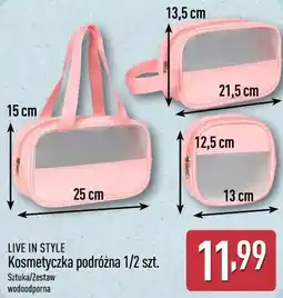 ALDI LIVE IN STYLE Kosmetyczka podróżna 1/2 szt oferta