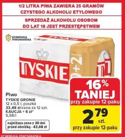 Carrefour Piwo Tyskie Gronie oferta